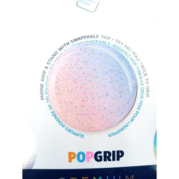 Popsockets Premium Glitter Morning Haze Phone Holder Pink PopGrip Swap 800446 - Picture 2 of 4